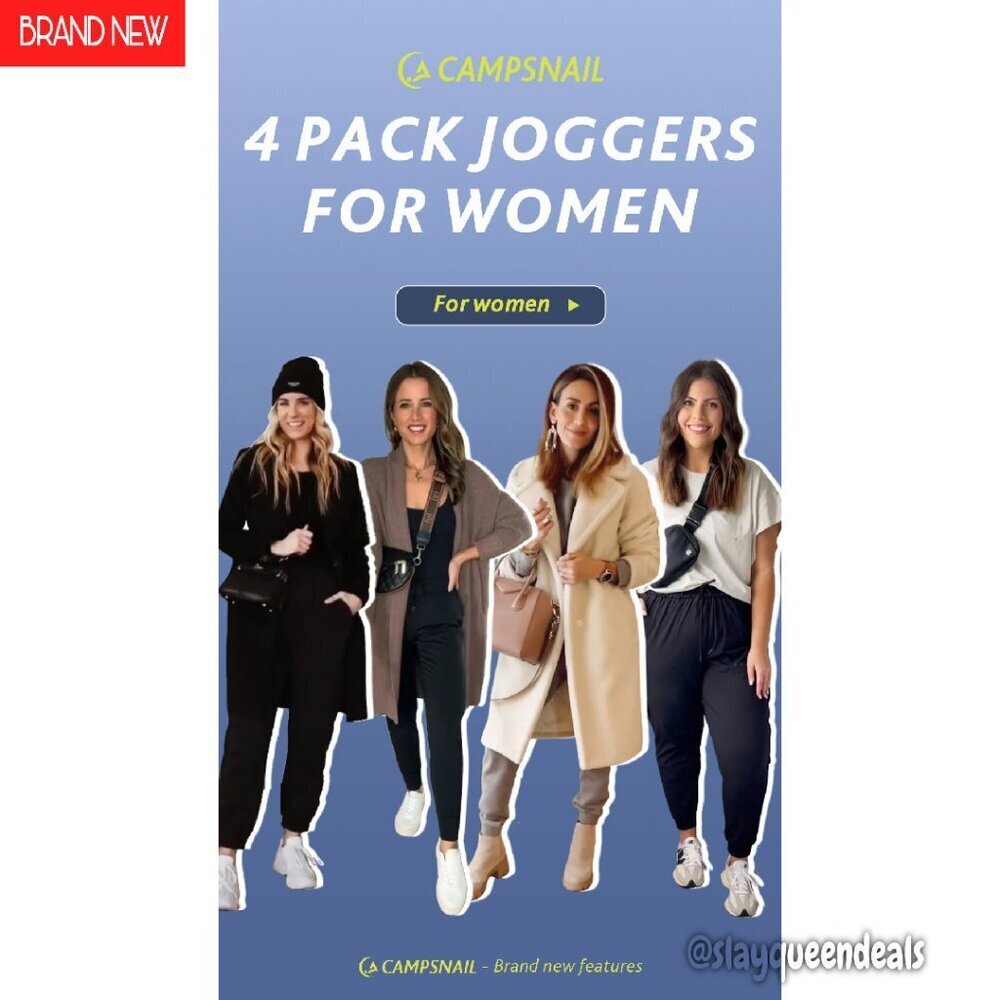 4 Pack Women's Joggers Sweatpants Lightweight Comfy Yoga Pants with Pockets - Picture 7 of 8